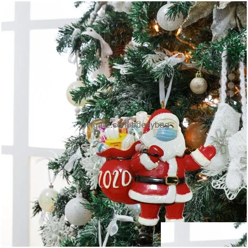 Christmas Decorations Christmas Resin Santa Claus Pendant 3D Tree Ornaments Kids Gift Merry Decoration Drop Delivery Home Garden Festi Dhzqv