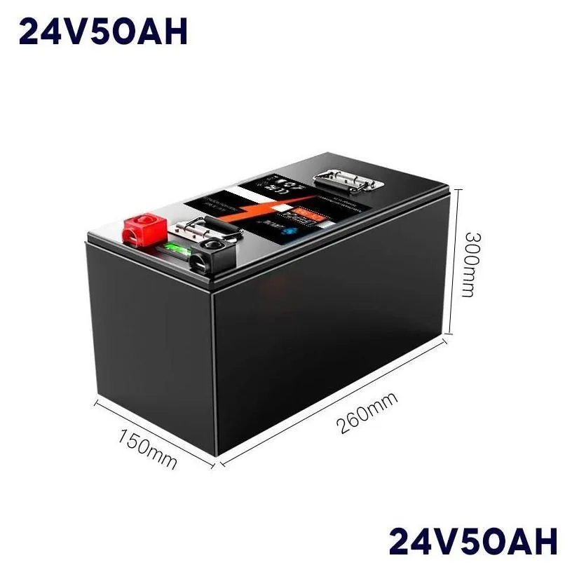 Electric Vehicle Batteries Lifepo4 Battery Has A Built-In Bms Display Sn Of 24V 50Ah Which Can Be Customized. It Is Suitable For Golf Dhgsj