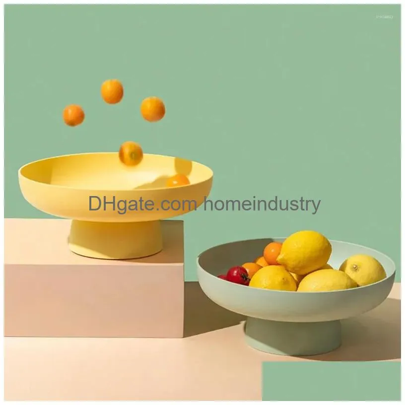 Dinnerware Sets Fruit Tray Decorative Holder Draining Basket Bowl Pp Dessert Display Stand Offering Drop Delivery Dhxk1