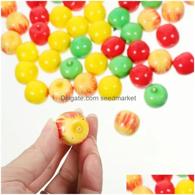 party decoration 60pcs artificial mini apples fake props lifelike simulation fruits decorations