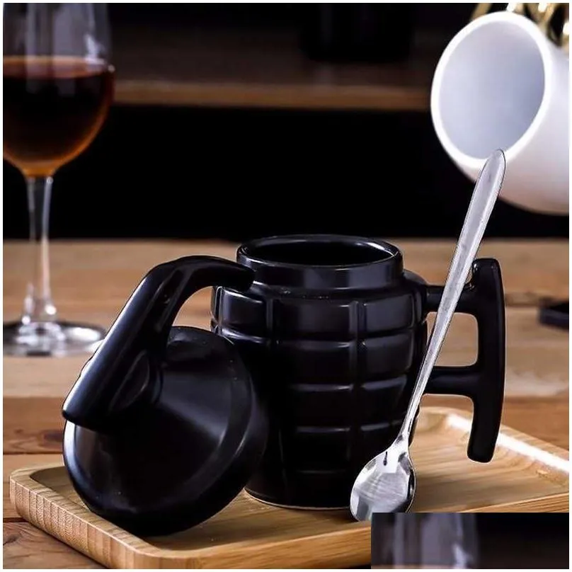 Mugs Creative Fashion Personality Mugs Model Pistol Cup Landmines Modeling Coffee Mug Milk Valentines Day Funny Gifts 210827 Drop Deli Dhcda