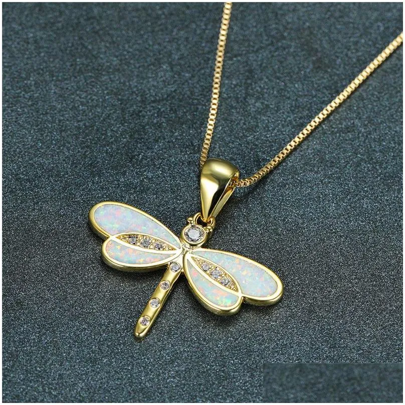 Pendant Necklaces Dragonfly Casual Pendant Necklace For Women Ins Jewelry Drop Delivery Jewelry Necklaces Pendants Dhjgl