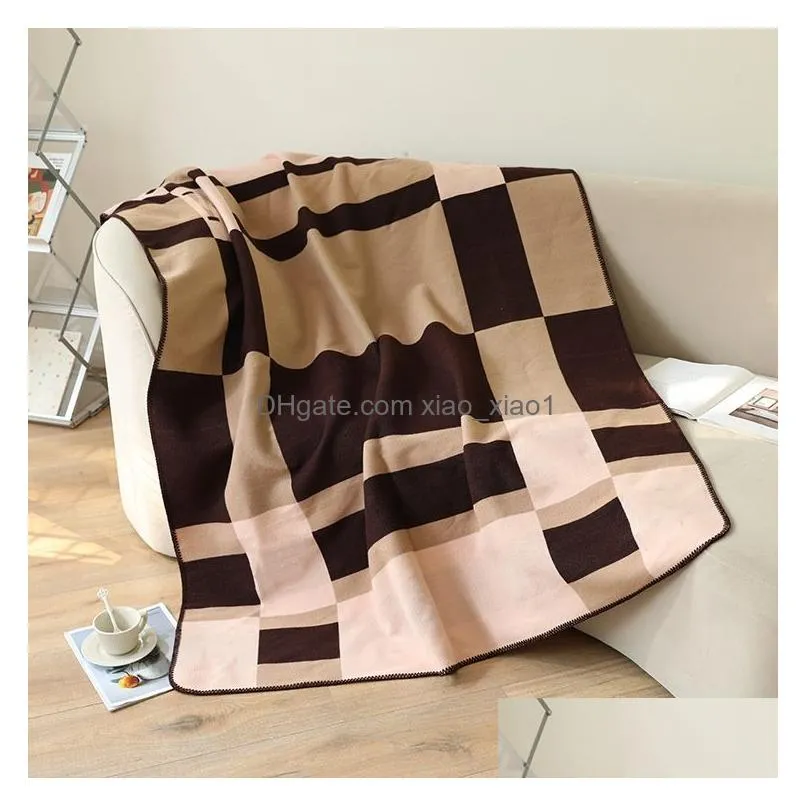 letter cashmere blanket plaid style for beds sofa plaid blanket fleece knitted wool blanket home office