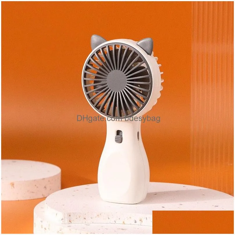 Fans Handheld Fan Portable Small With 3 Speeds Usb Rechargeable Hand Drop Delivery Home Garden Home Appliances Ac Appliances Dhmxk