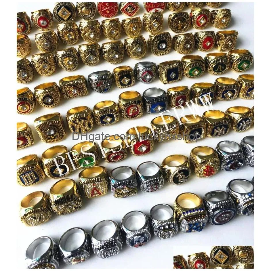 all 1903 - 2023 world series baseball team champions championship ring set souvenir men fan gift can random wholesale