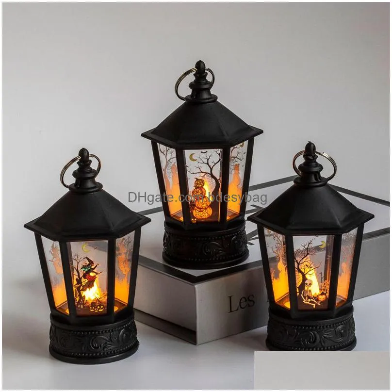 Christmas Decorations Small Hand Lantern Christmas Halloween Led Light Lamps Home Decor Garden Decoration Drop Delivery Home Garden Fe Dho9E