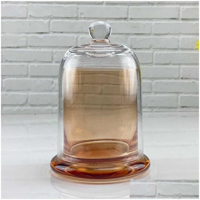 Candles 1Pc Empty Glass Candle Jar Dome Cloche Bell For Scented Making Kit Whosale Luxury Container 190Ml/220Ml Drop Delivery Home Gar Dhidu