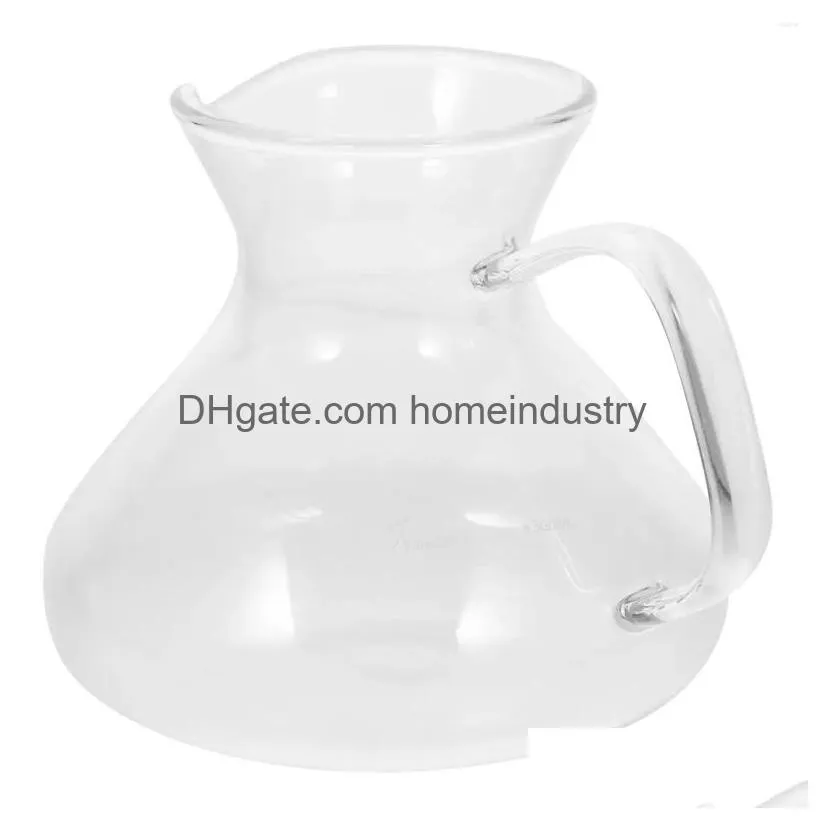 Dinnerware Sets Glass Coffee Pot Clear Espresso Mocha Bottle Kettle Drop Delivery Dhjbm
