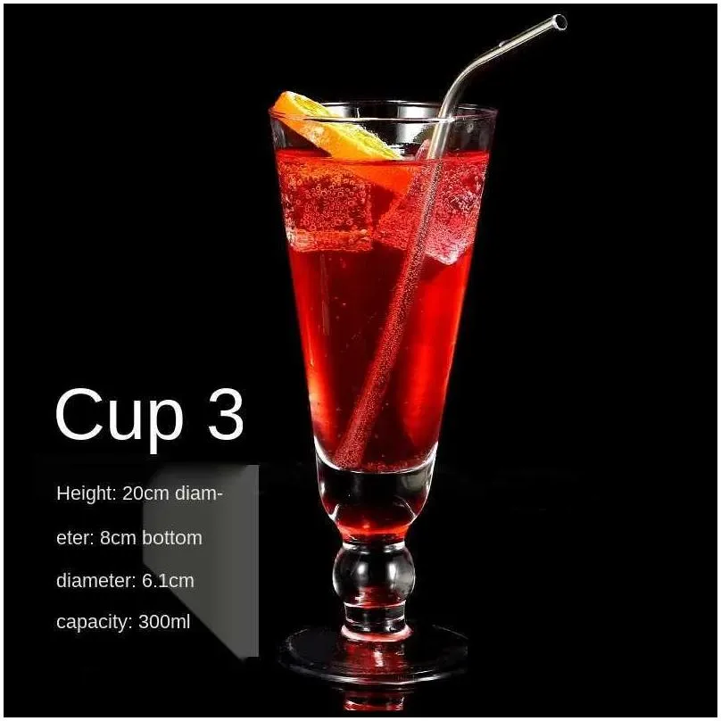 Wine Glasses Home Creative Ice Cream Cup Drink Leisure Bar Juice Glass Milk Tea Milkshake Drop Delivery Home Garden Kitchen, Dining Ba Dhybk