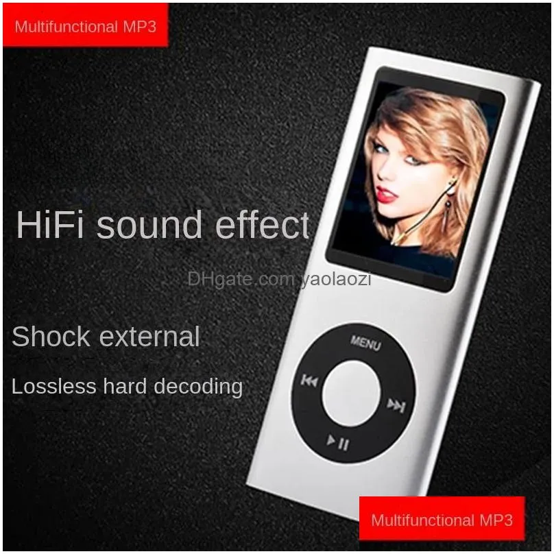 mp3 mp4 players arrivals music player fm radio student english walkman recording slim metal for ipod style wholesale 231030