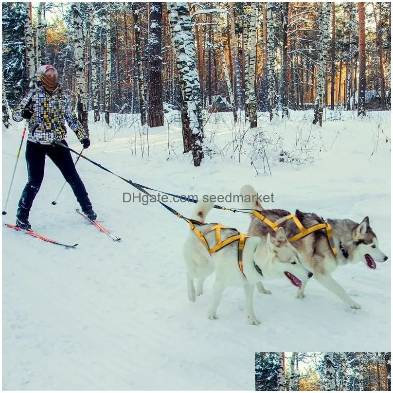 dog sled harness pet weight pulling sledding harness mushing x back for large dogs husky canicross skijoring scootering