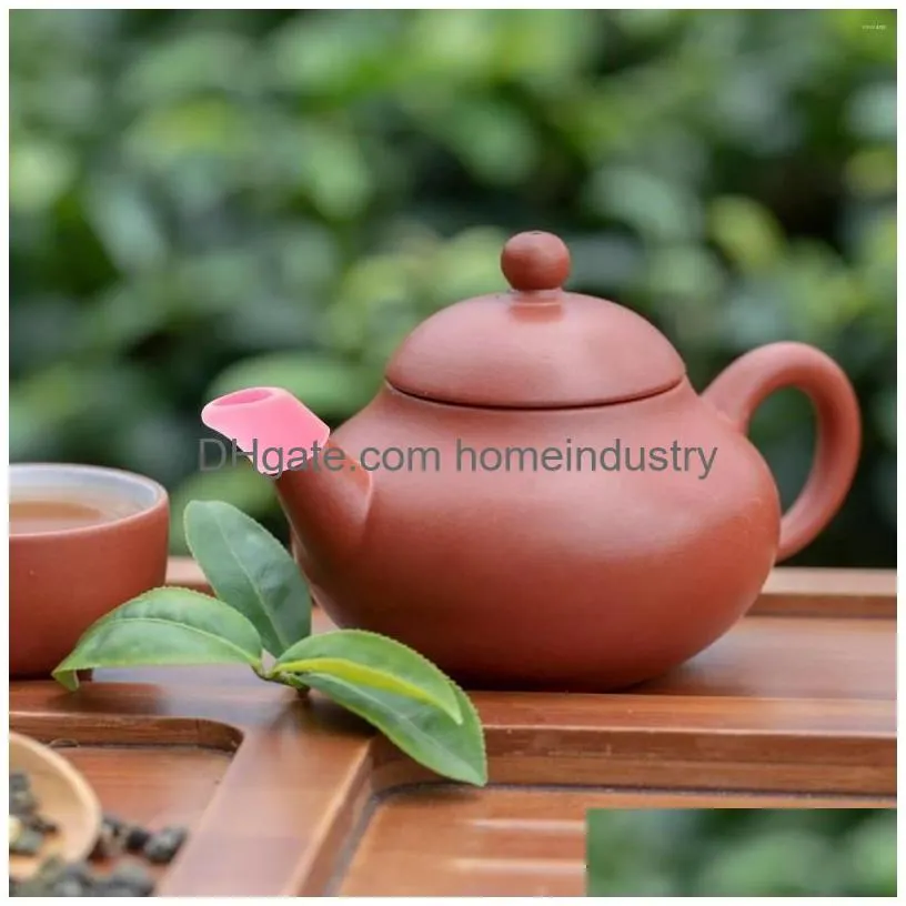 Dinnerware Sets Upkoch Tea Pots 2Pcs Teapot Spout Protectors Sile Er Sleeve Drip- Proof Kettle Pourer Drop Delivery Dhsj5