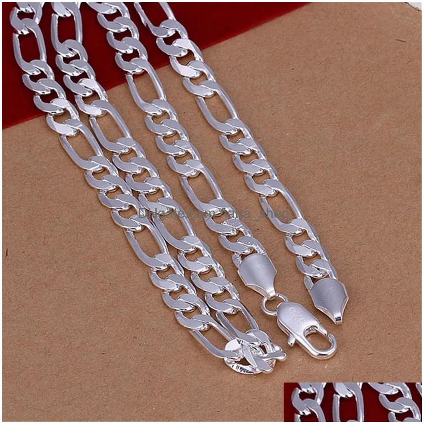 Chains Wholesale High Quality Wedding Noble Women Men 8Mm Chain Man Charm Sier Plated Necklace Fashion Jewelry Cute N018 Drop Delivery Dhtiq