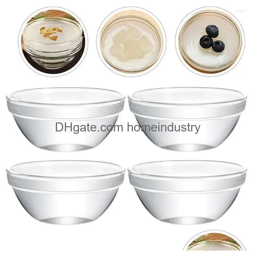 Dinnerware Sets 4 Pcs Bozai Cake Bowl Daily Use Jelly Molds Transparent Bowls Dessert Container For Milk Drop Delivery Dhq1I