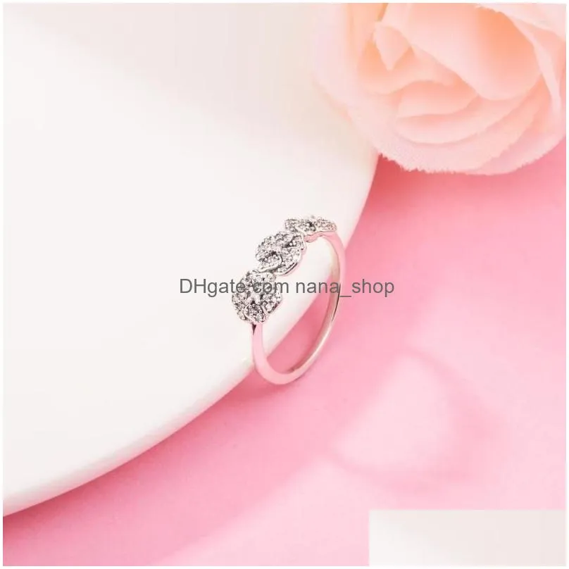 Cluster Rings Spring Birthday Wholesale Fashion Friends Crystal Real S925 Sterling Sier Jewelry For Drop Delivery Dhyeb