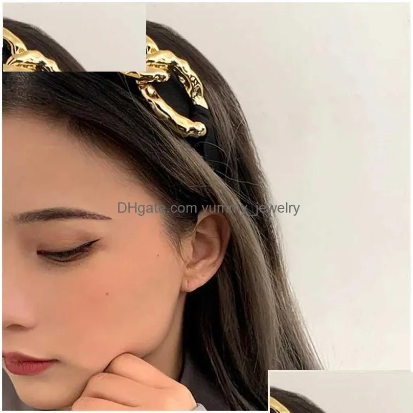 Headwear & Hair Accessories Headwear Hair Accessories Advanced Hoop 2021 New Headbands For Woman Designer Wash Face Press Headdress Hi Dhoyj