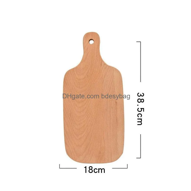 Chopping Blocks Beech Wood Chop Block Mti-Size Thick Firm Wooden Cutting Board For Kitchen Bread Cheese Biscuit Dish Drop Delivery Hom Dho97
