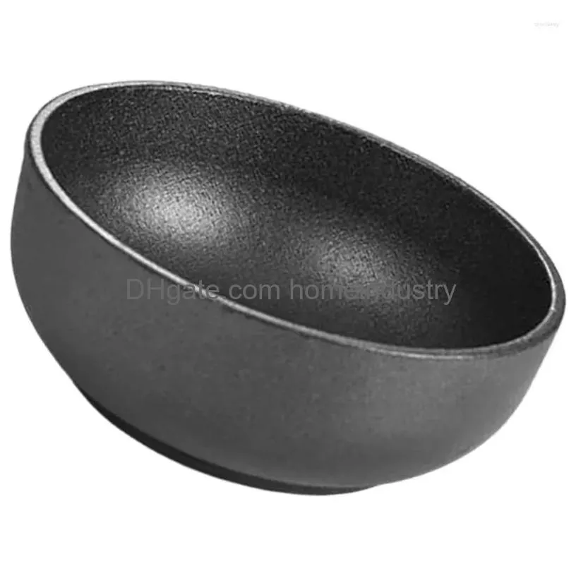 Dinnerware Sets Mtifunction Japanese Sizzling Pot Cast Iron Reusable Korean Cuisine Bowl Drop Delivery Dhjqe