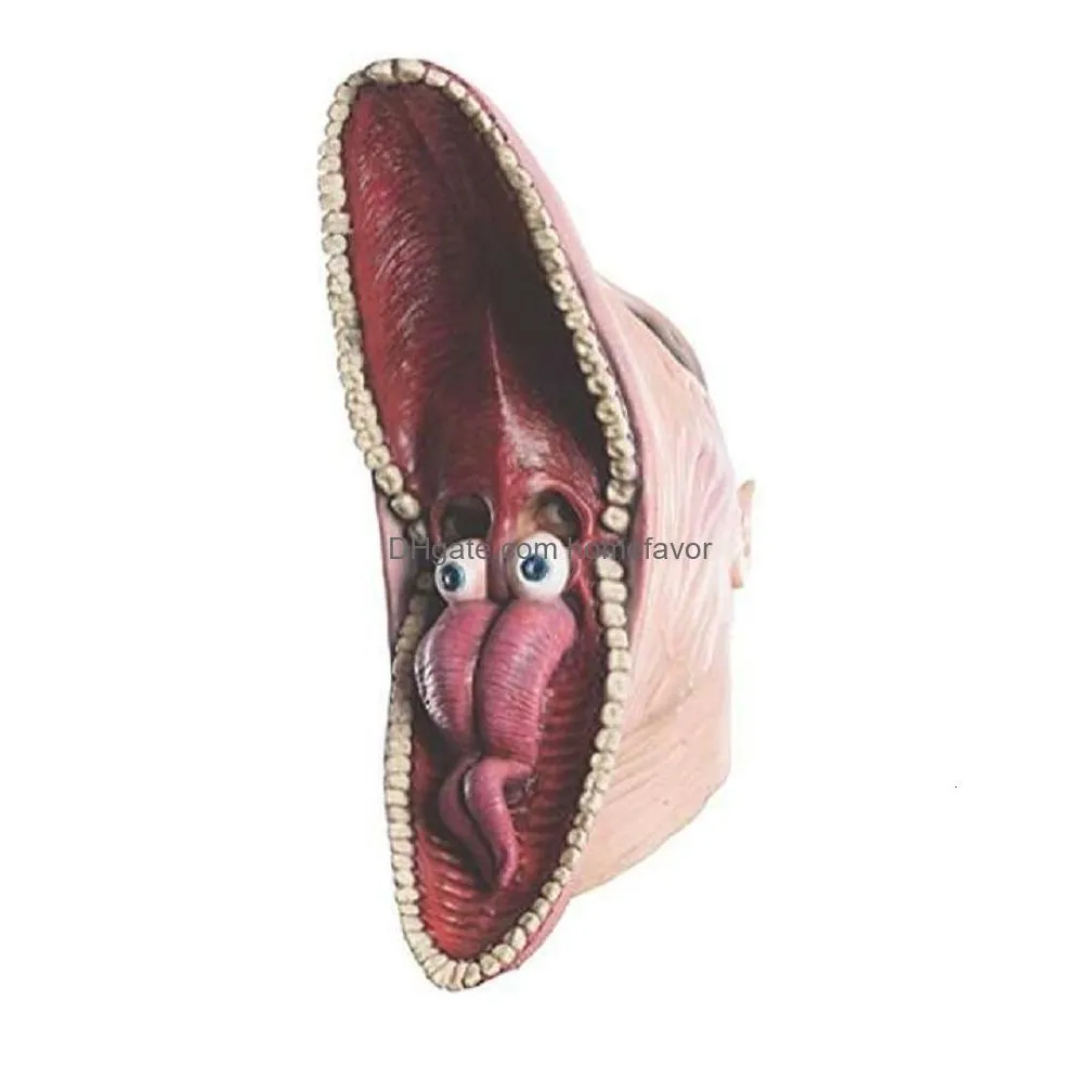 party masks scary adam barbara mask latex headgear horrible movie beetle juice halloween party cosplay props 230816