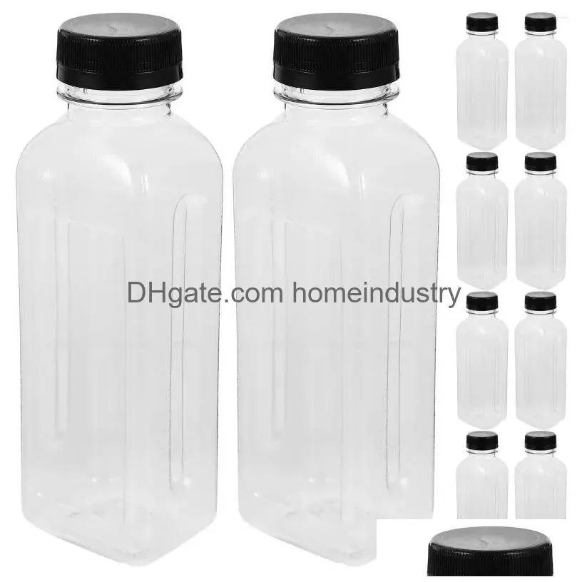 Water Bottles 25 Pcs Juice Bottle Empty Beverage Transparent Fridge Containers Plastic Milk Drinking Drop Delivery Dhmrw