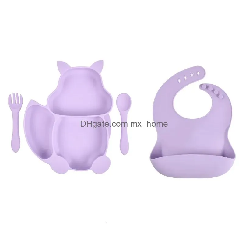 cups dishes utensils 457pcs soft silicone baby feeding dishes sucker bowl plate cup bibs spoon fork sets non-slip childrens tableware bpa 