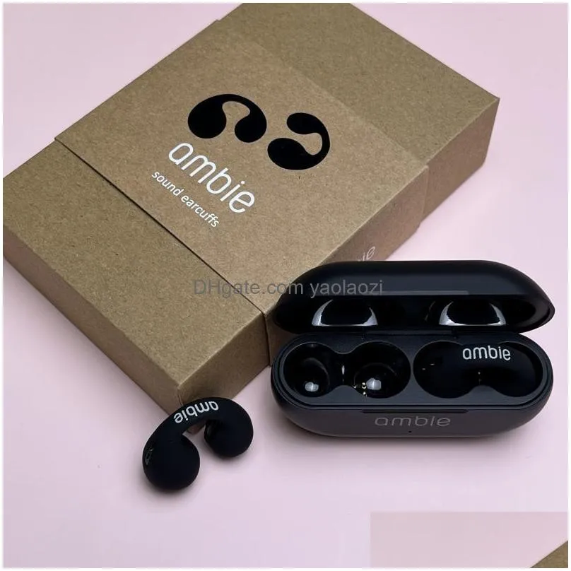 cell phone earphones for ambie sound earcuffs 1 1 ear earring wireless bluetooth auriculares headset tws sport earbuds 230324