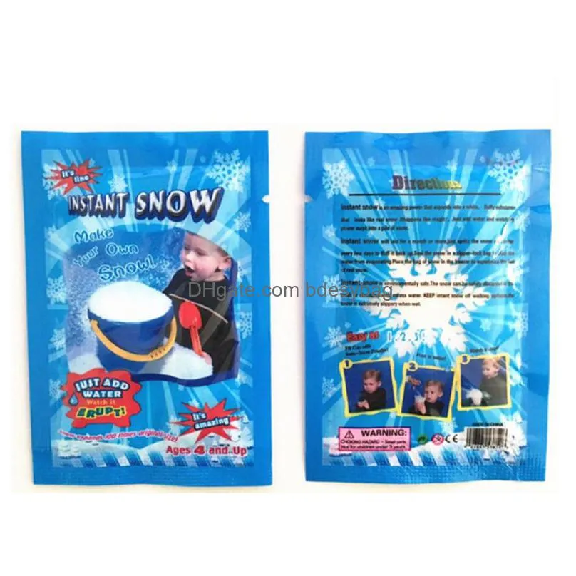 Christmas Decorations Artificial Christmas Instant Snow Powder Fluffy Snowflake Super Absorbant Frozen Magic Prop Drop Delivery Home G Dhwla