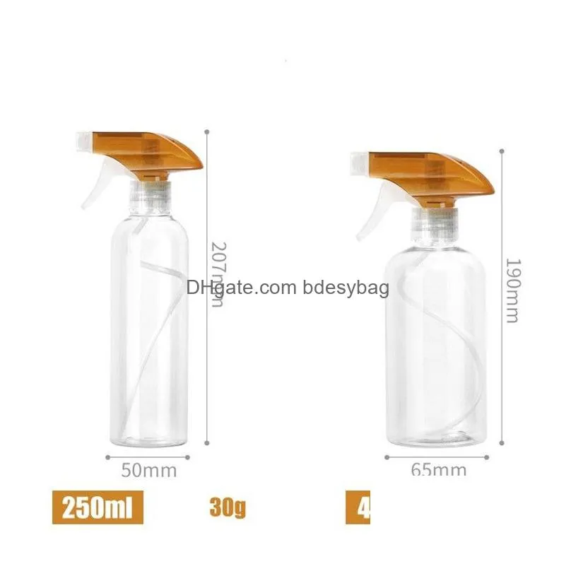 Packing Bottles Wholesale Empty Pet Plastic Spray Bottles 250Ml Refillable Container Safe Non-Toxic Leak-Proof Super Fine Mist Trigger Dhqyz