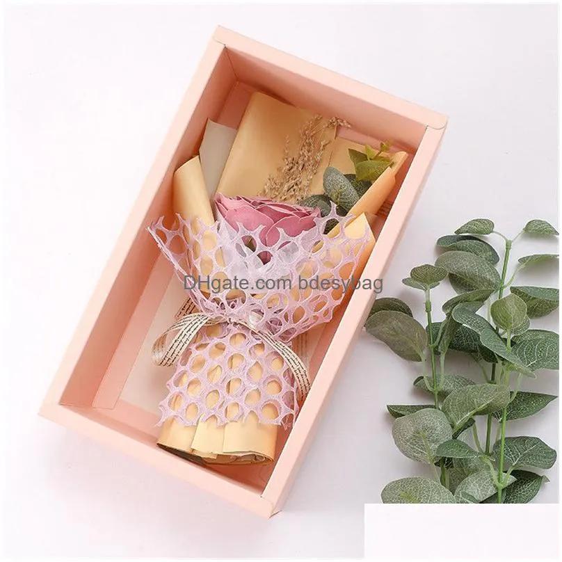 Decorative Flowers & Wreaths Soap Flower Gift Box Valentine Day Simation Mother Wedding Birthday Boxes Present Drop Delivery Home Gard Dhnv4