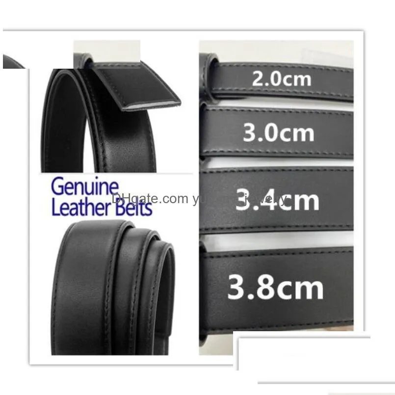 Belts Fashion Classic Men Designer Belts Womens Mens Casual Letter Smooth Buckle Luxury Belt 20 Colors Width 2.0Cm 3.4Cm 3.8Cm With Bo Dha1G