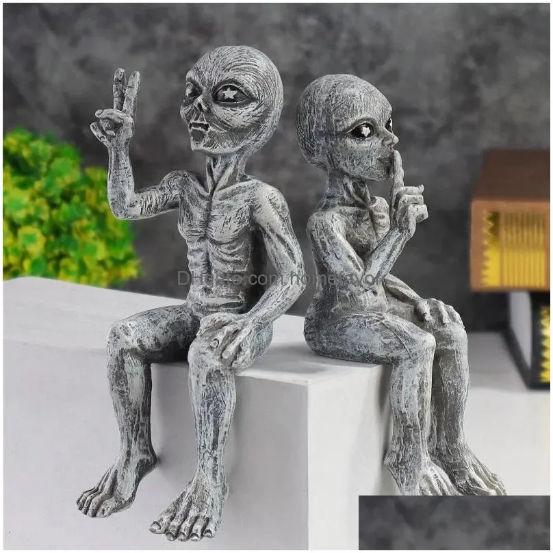 abstract alien resin crafts decoration bookcase interior home decoration birthday gift figurines miniatures crafts 231225