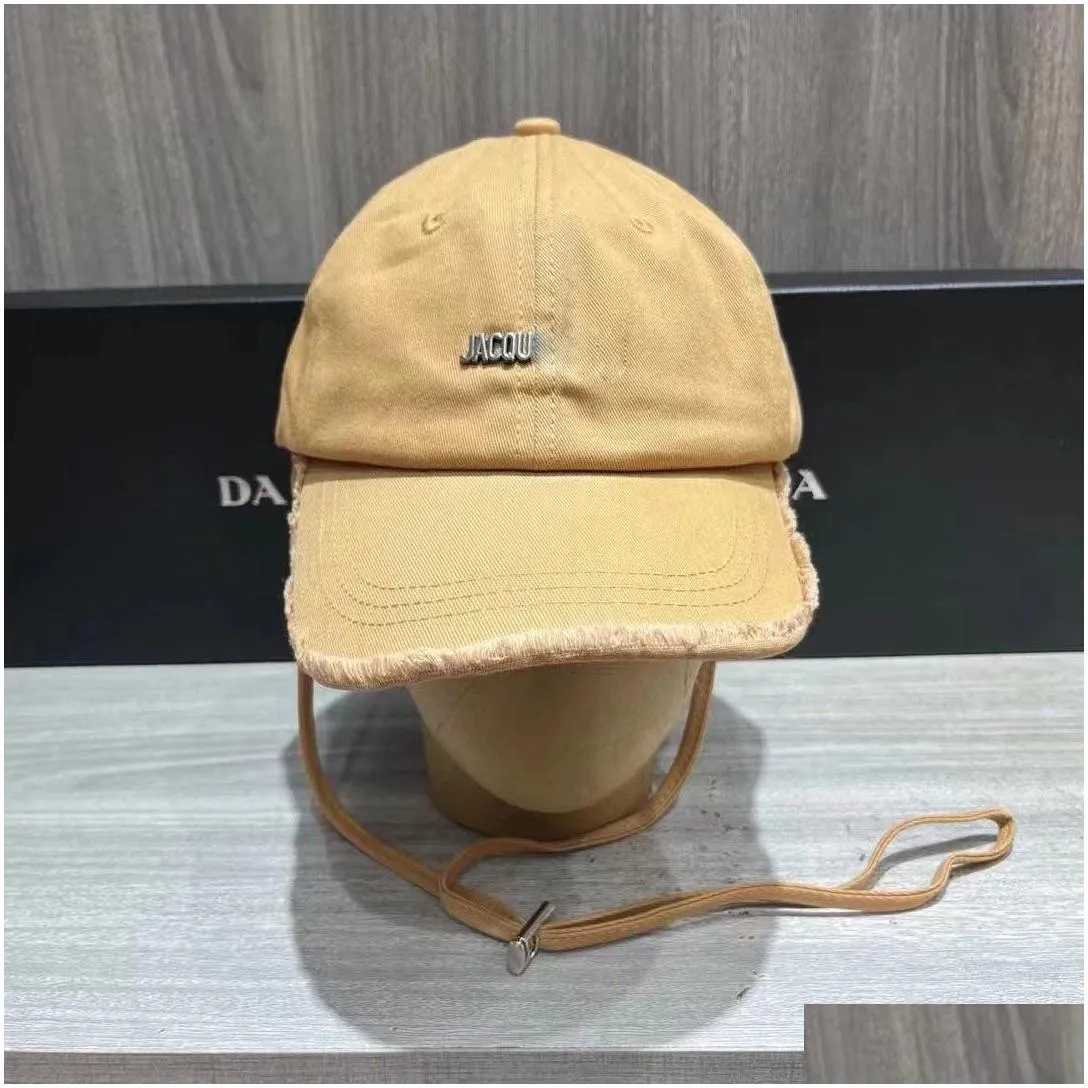 women`s summer fashion designer ball cap men`s candy outdoor vacation sports metal letter printing hat eaves worn out craft casquette