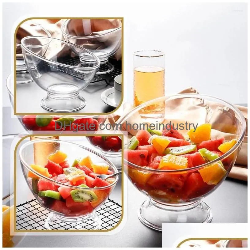 Dinnerware Sets Diagonal Salad Bowl Ice Cream Accessory Delicate Dessert Noodle Trifle Pp Household Supply Drop Delivery Dhtfe