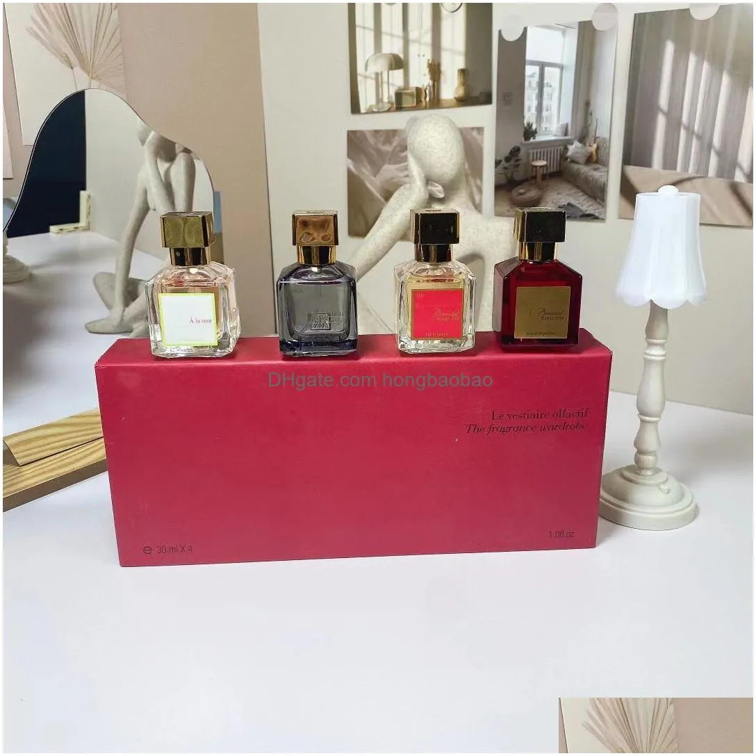 highest quality 4x30ml man sun fran cis kurka jian women perfume fragrance bac rat rou ge 540 floral eau de female long lasting luxury perfum spray gift box set