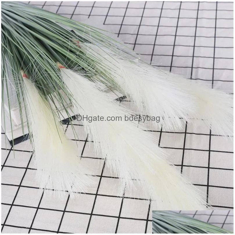 Decorative Flowers & Wreaths Artificial Dogs Tail Grass Bunch Simation Reed 5 Heads 85Cm In Length Wedding Party Home Garden Drop Deli Dheav