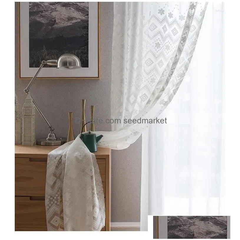 curtain modern curtains for living dining room bedrooms american country style calico can be customized morden