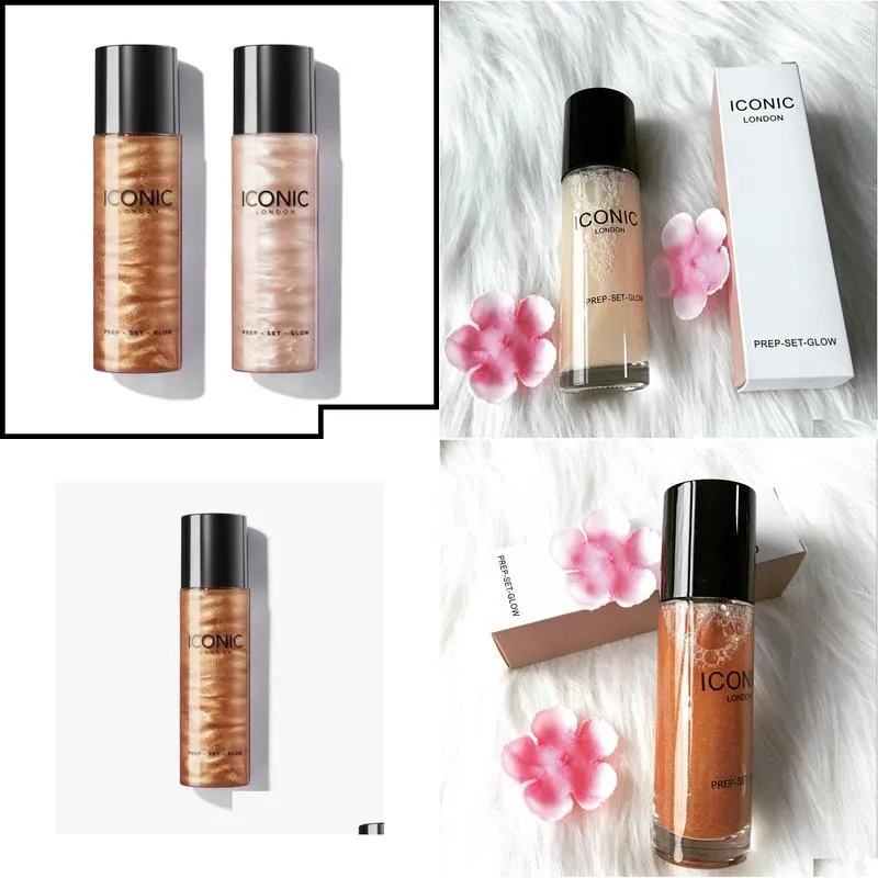 epack iconic london makeup liquid beauty long lasting prep-set-glow waterproof iconic london highlighters illuminator 120 ml free ship