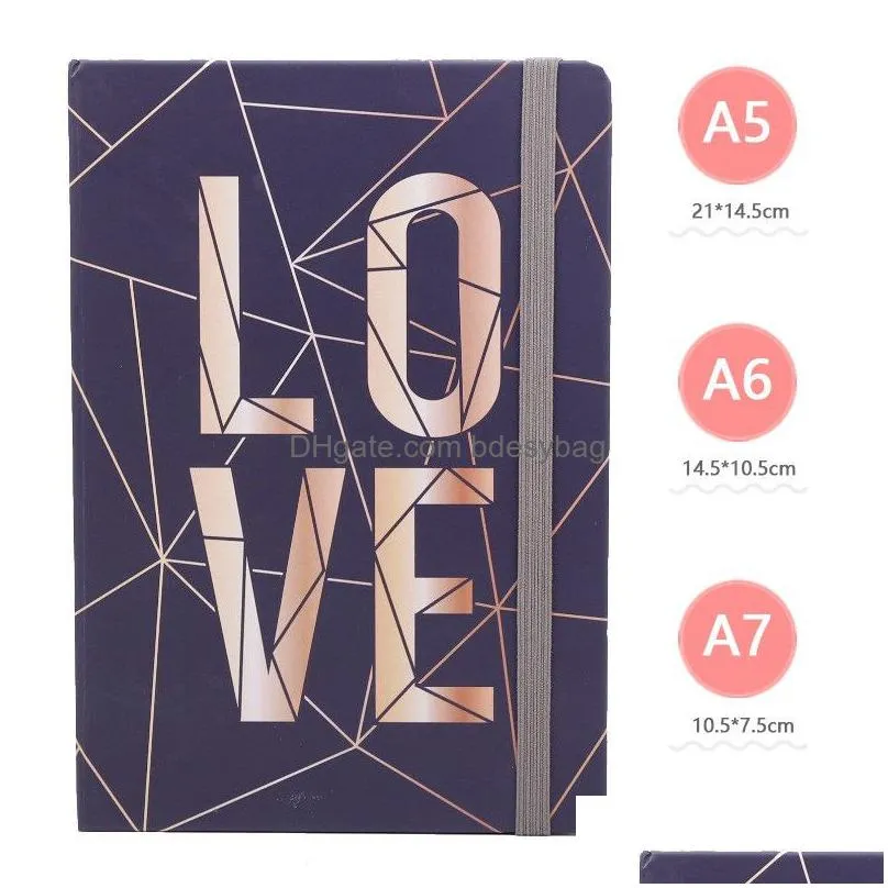 Notepads Wholesale A5 Bandage Notebook Harder A6 A7 192 Page Notepad Journal Diaries Office School Supplies Stationery Drop Delivery O Dhrwf