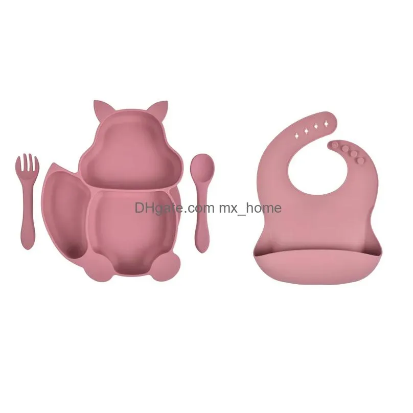 cups dishes utensils 457pcs soft silicone baby feeding dishes sucker bowl plate cup bibs spoon fork sets non-slip childrens tableware bpa 