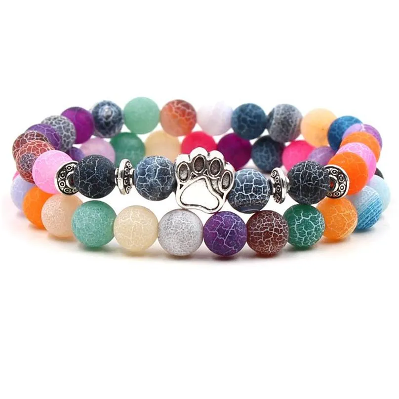 Charm Bracelets Beads Bracelets Natural Stone Yoga Chakra Bracelet Drop Delivery Jewelry Bracelets Dh28S