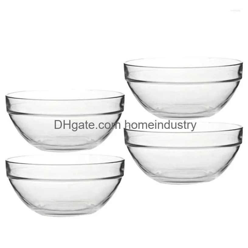 Dinnerware Sets 4 Pcs Bozai Cake Bowl Daily Use Jelly Molds Transparent Bowls Dessert Container For Milk Drop Delivery Dhq1I