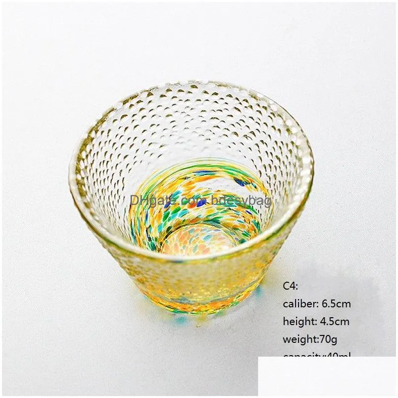 Tea Cups Heat-Resistant Glass Teacup Japanese Tea Kung Fu Drinkware 25Ml 35Ml 40Ml Creative Cup Drop Delivery Home Garden Kitchen, Din Dhvwe