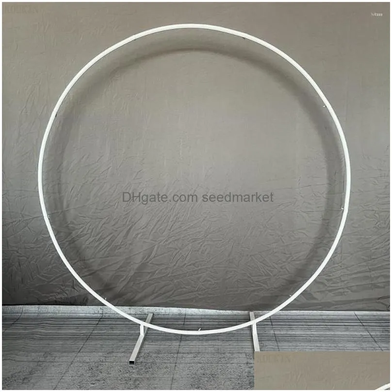 party decoration metal circle stand wedding arche round balloon arch flower gold background diy frame birthday baby shower