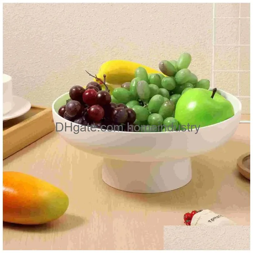 Dinnerware Sets Fruit Tray Decorative Holder Draining Basket Bowl Pp Dessert Display Stand Offering Drop Delivery Dhxk1