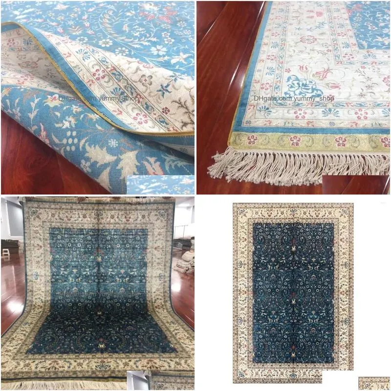 carpets oriental carpet all hand knotted silk rug home decation size 5.5x8