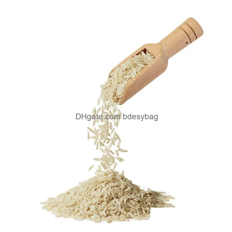 Spoons Wooden Powder Spoon Bath Shower Salts Mini Scoops Spa Tool Laundry Detergent Kitchen Drop Delivery Home Garden Kitchen, Dining Dh3Rl