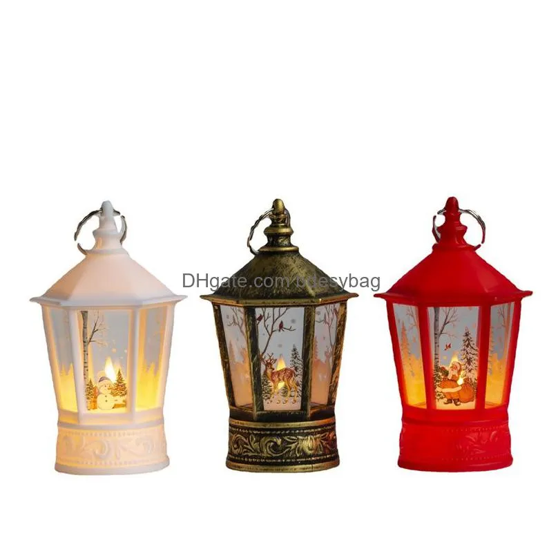 Christmas Decorations Small Hand Lantern Christmas Halloween Led Light Lamps Home Decor Garden Decoration Drop Delivery Home Garden Fe Dho9E