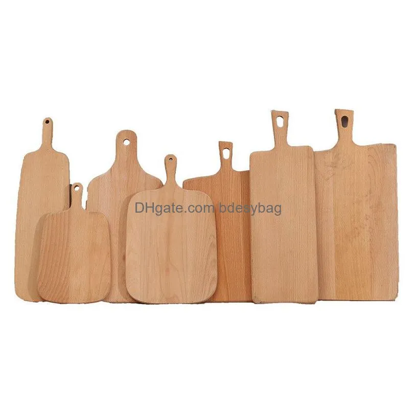 Chopping Blocks Beech Wood Chop Block Mti-Size Thick Firm Wooden Cutting Board For Kitchen Bread Cheese Biscuit Dish Drop Delivery Hom Dho97