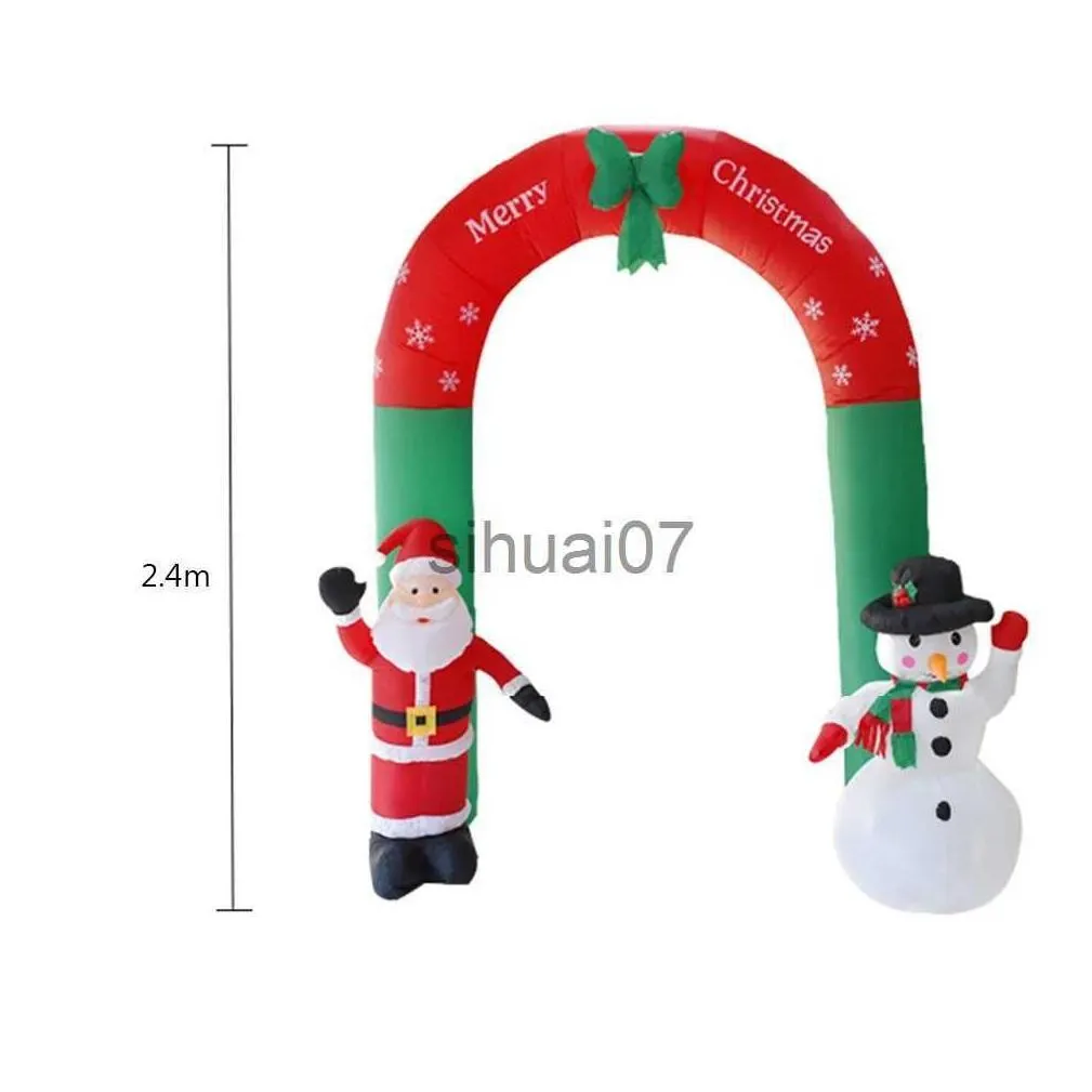 Christmas Decorations Arch Inflatable Santa Snowman Archway New Year Decoration For Home Garden Outdoor Drop Delivery Dhoc6