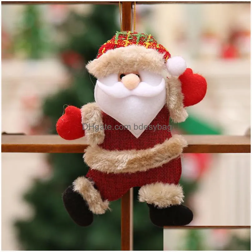 Christmas Decorations Christmas Tree Decoration Pendant Santa Clause Bear Snowman Elk Doll Hanging Ornaments For Home Drop Delivery Ho Dhzm1